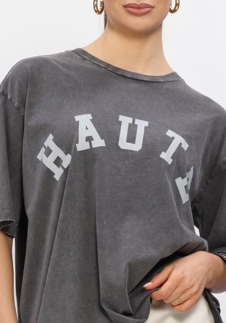 zwarte haute l'amitié tops & t-shirts noma acid curve logo tee
