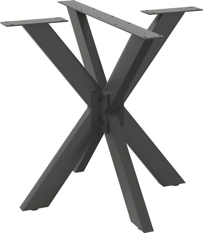 vidaXL - Eettafelpoot - Spider Vorm - Antraciet - Staal