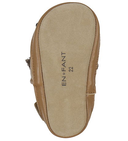 En Fant Leder-Krabbelschuhe - Applikation - Gerösteter Coconut m