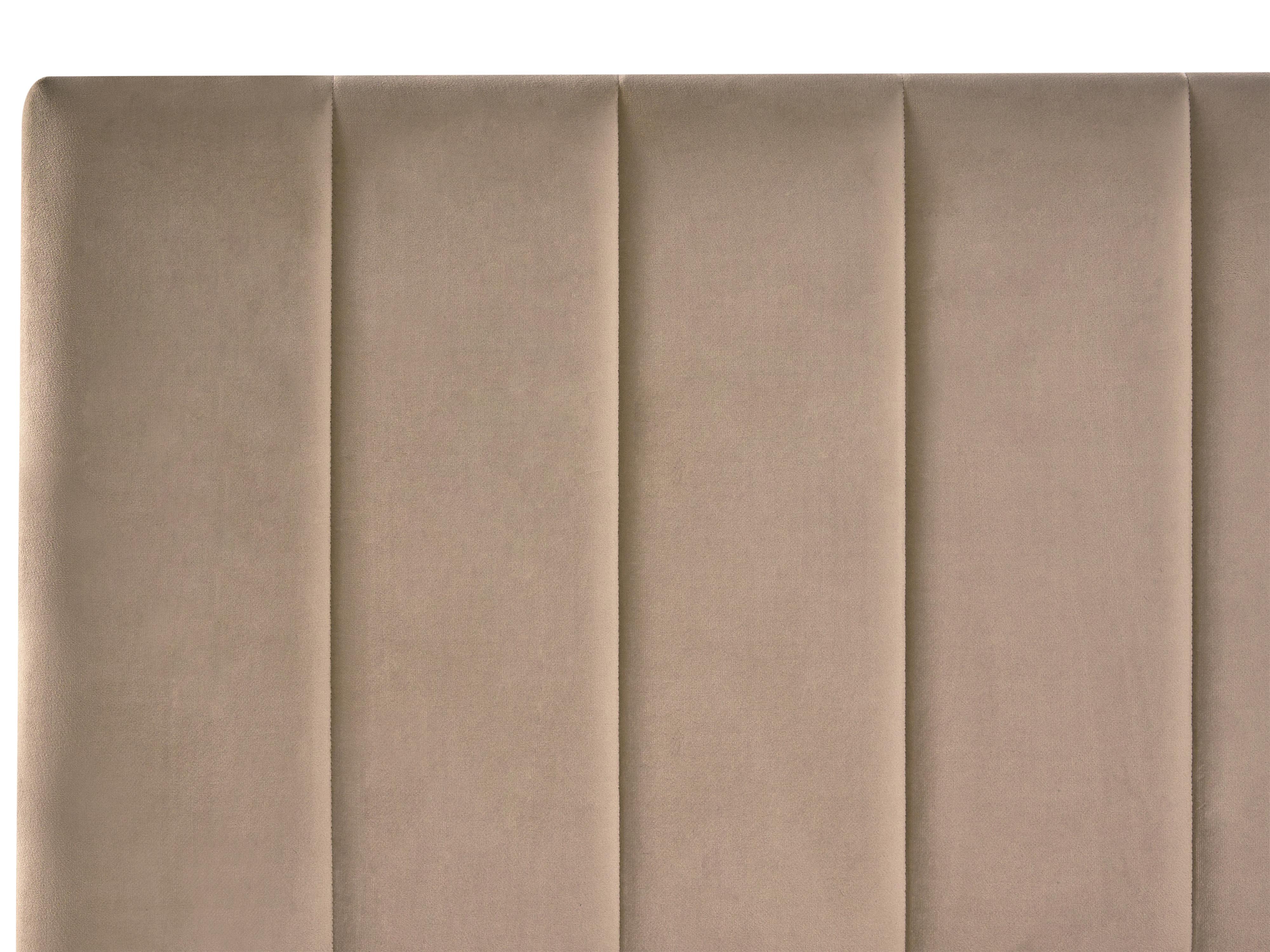 Bed met opbergladen Fluweel LONZAC 180 x 200 cm Taupe