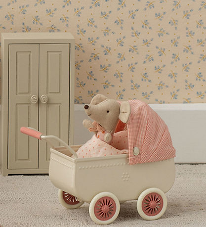 Maileg Miniatur Puppenwagen - Maus - Koralle