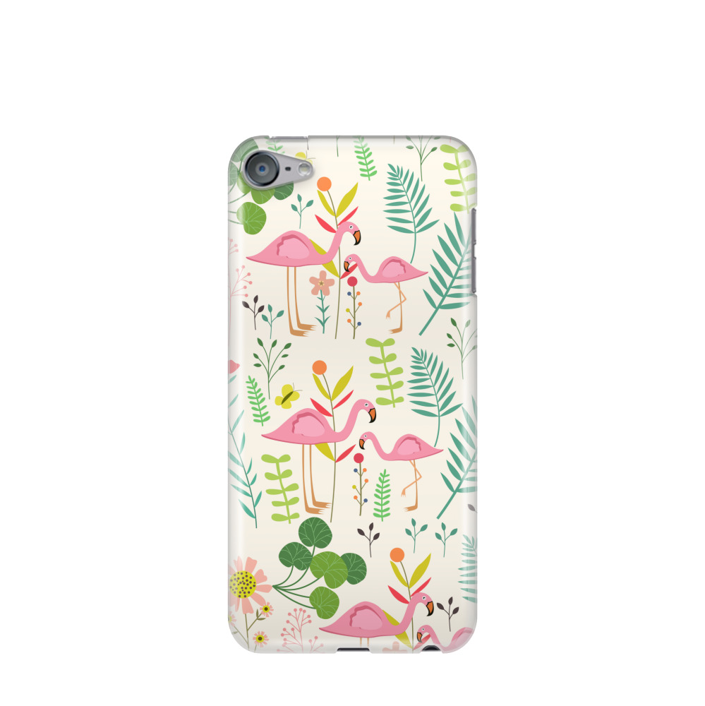 iPod Touch 7G Gummi Hülle Flamingo - Garten - Versch. Farben