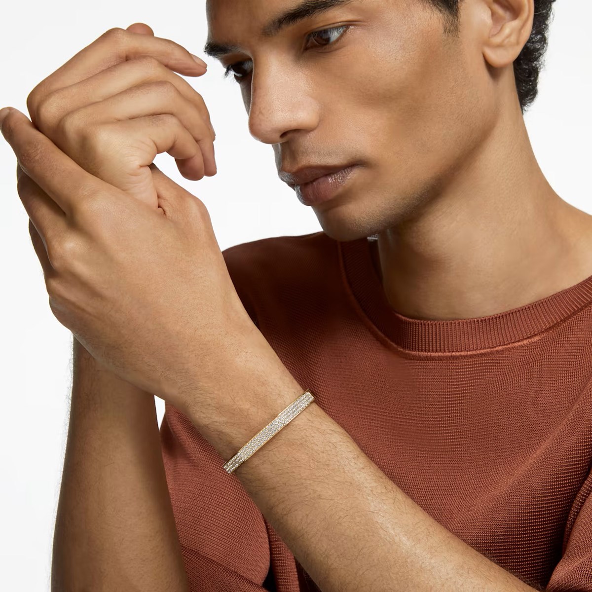 Bracelet jonc Swarovski Dextera doréM