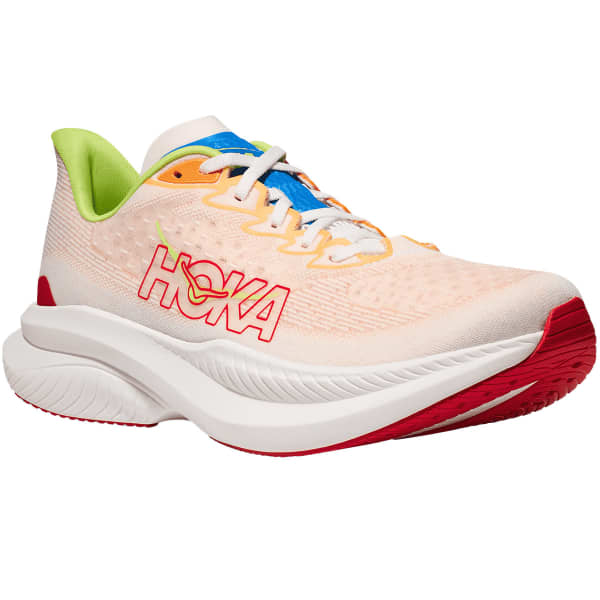 Chaussure running HOKA ONE ONE MACH 6 WHITE / SOLAR FLARE