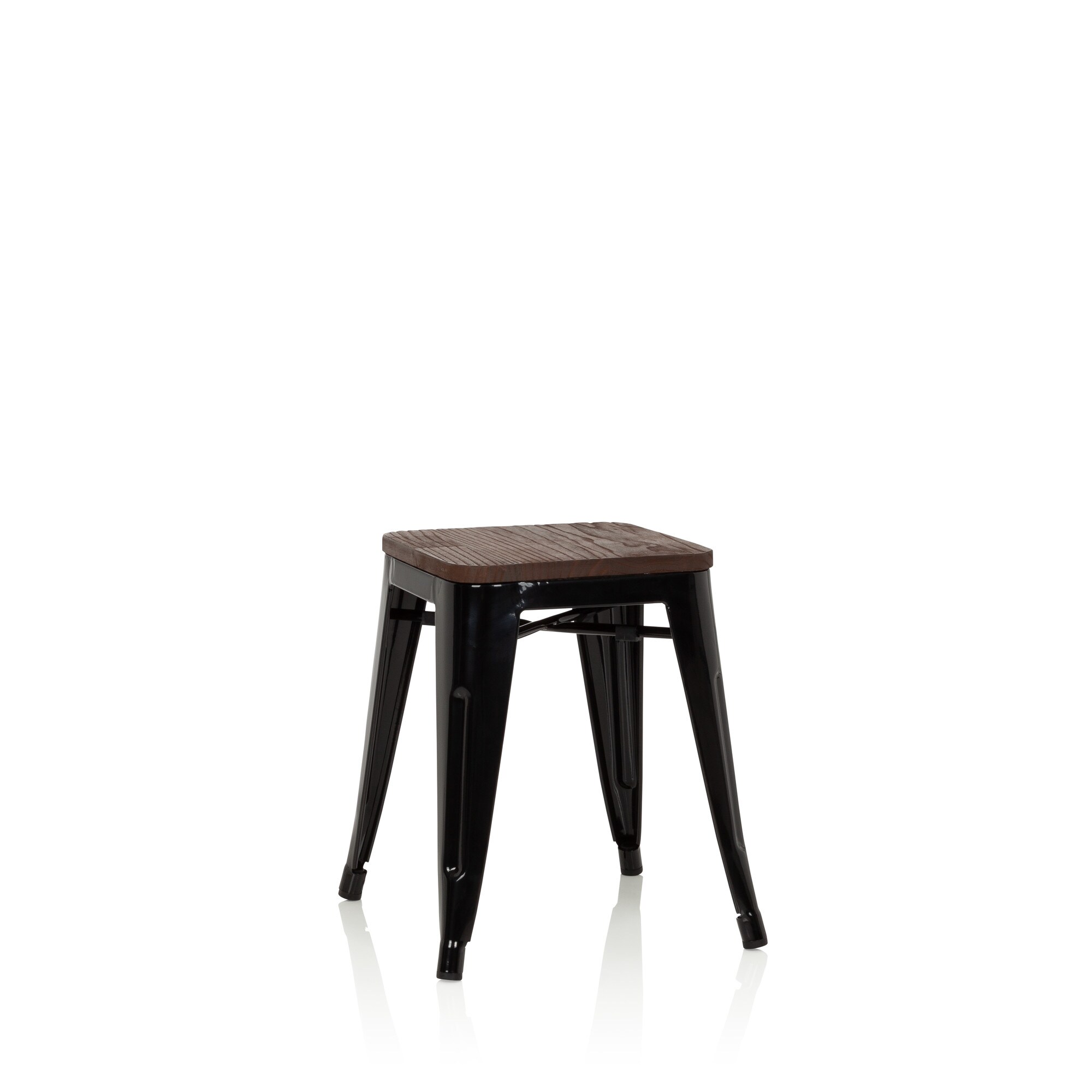 Bistrohocker VANTAGGIO W Stahl / Ulmenholz ohne Armlehnen hjh OFFICE