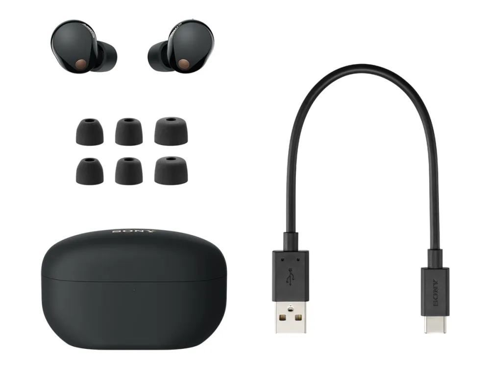 Sony WF-1000XM5 - Ægte trådløse øretelefoner med mik. - i øret - Bluetooth - aktiv støjfjerning - sort