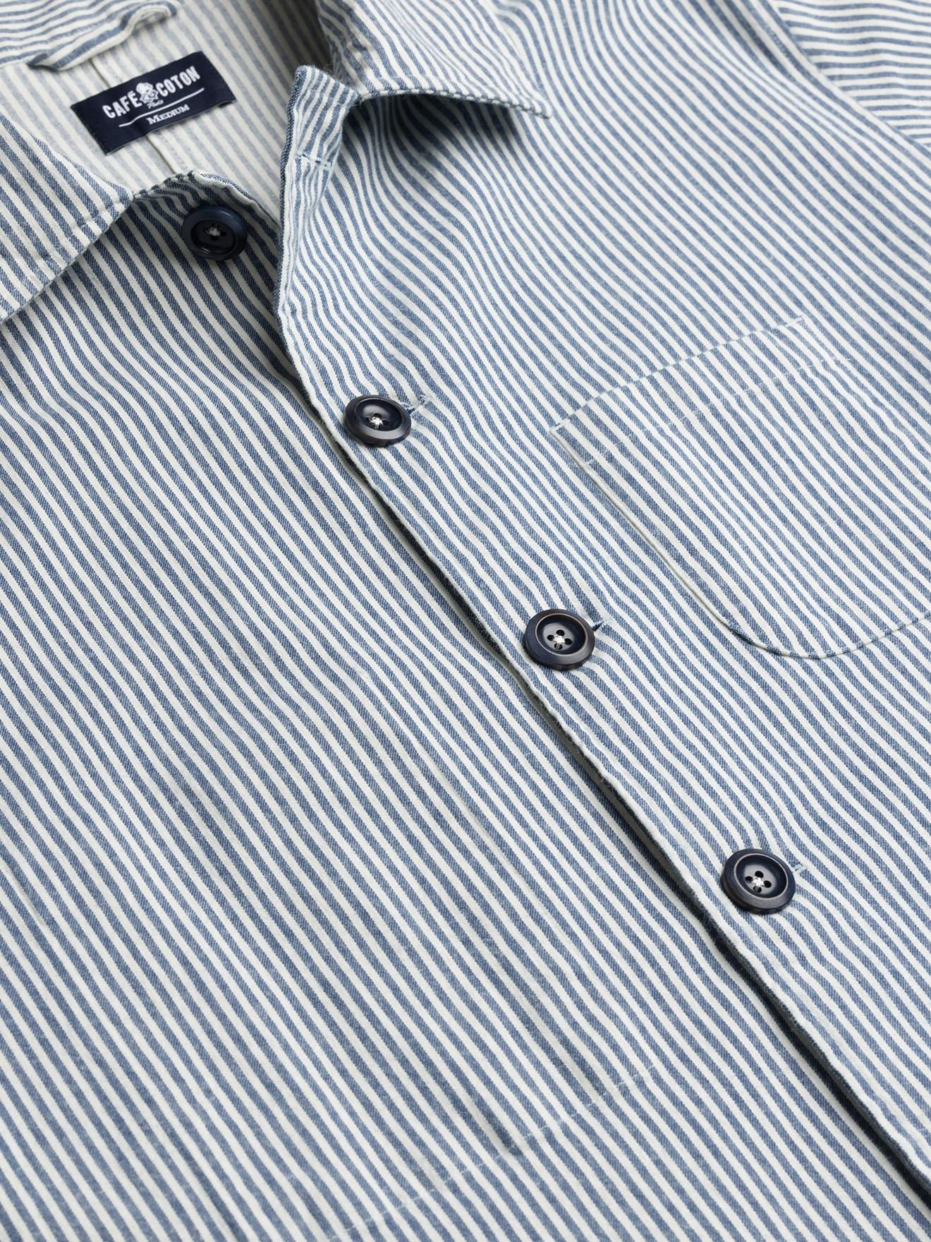 Surchemise Anders à rayures indigo