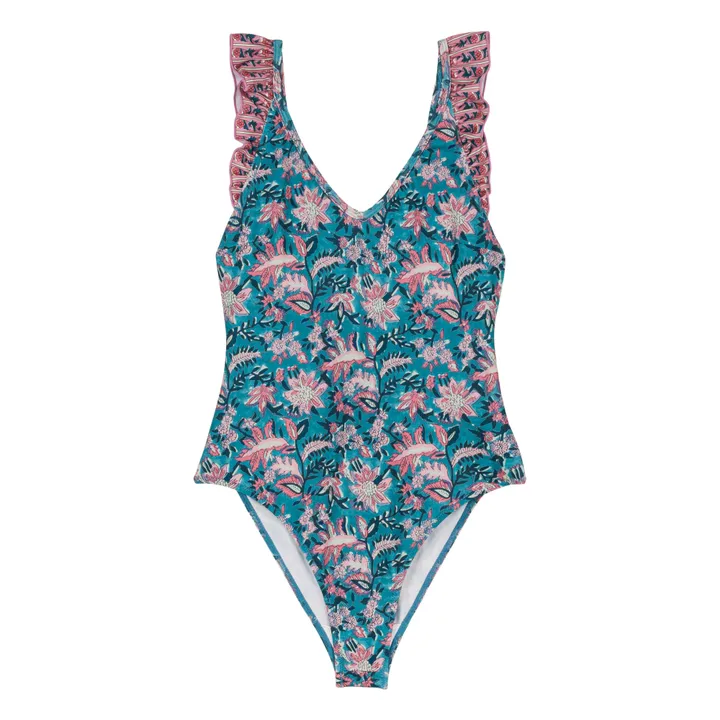 Louise Misha Maillot 1 Pièce Reva Fibres Recyclées - Collection Femme | Bleu canard