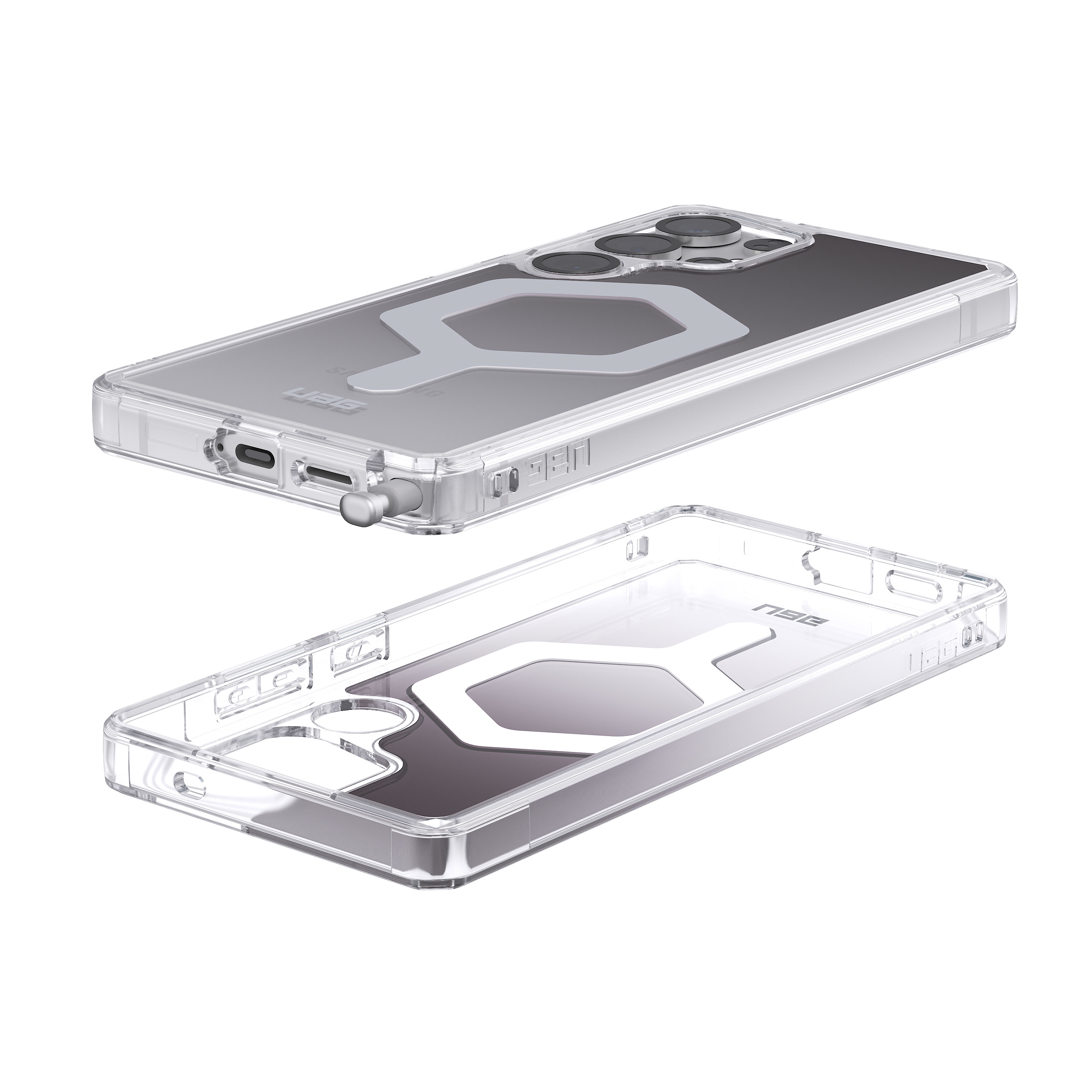 Samsung Galaxy S25 Schutzhülle Plyo Pro MagSafe-Modul (21448611404G) - Transparent (Schwarz)
