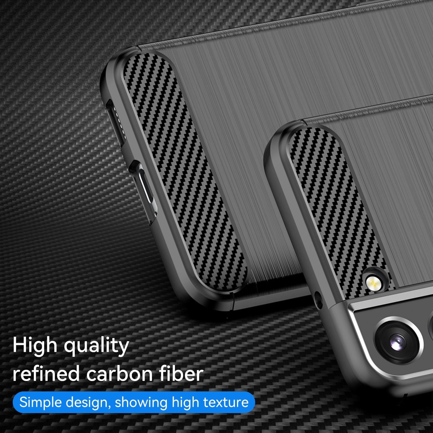 Hülle Handy Schutz für Samsung Galaxy S23 Plus Ultra Case Cover Carbon Optik Neu