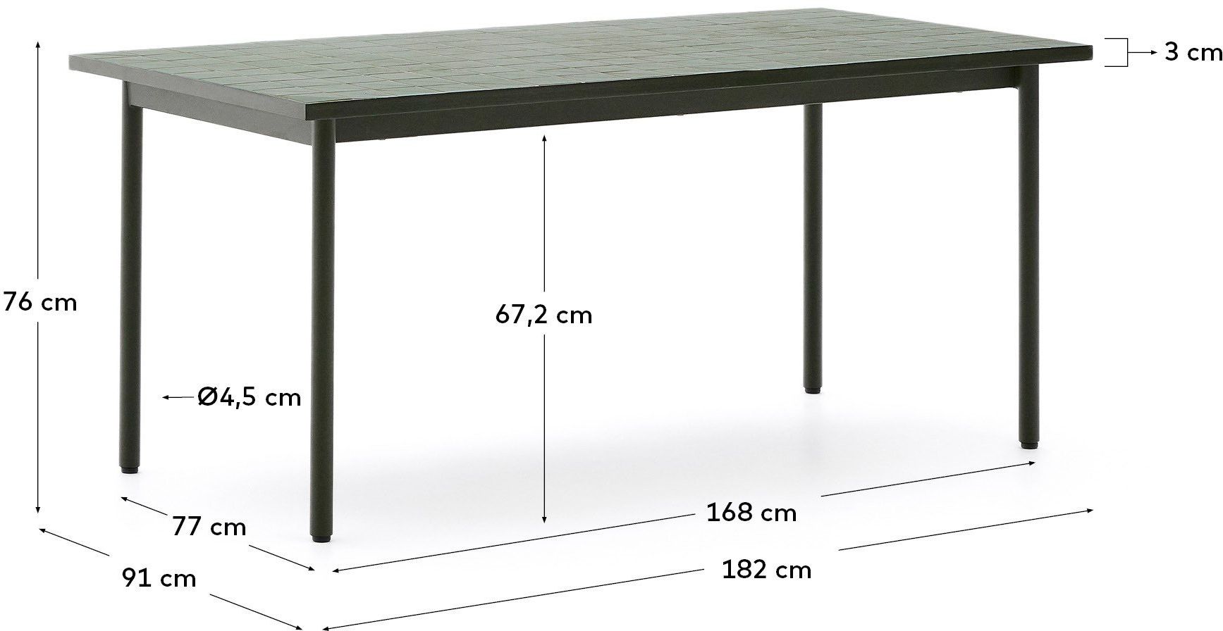 Kave Home   Maurina Groen Tuintafel