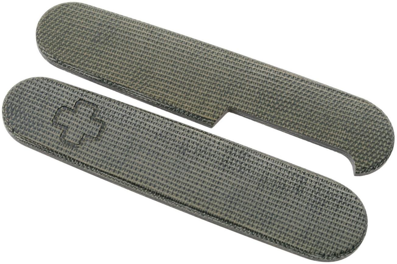 Daily Customs 91.2 Plain, Green Canvas Micarta P10013876 Victorinox greepschalen