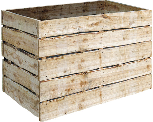 Klassieke rustieke verhoogde tuinbak zonder bodem, 120 x 60 x 80 cm, naturel