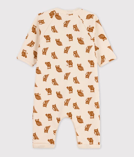 Combinaison longue imprimée hiboux bébé en coton