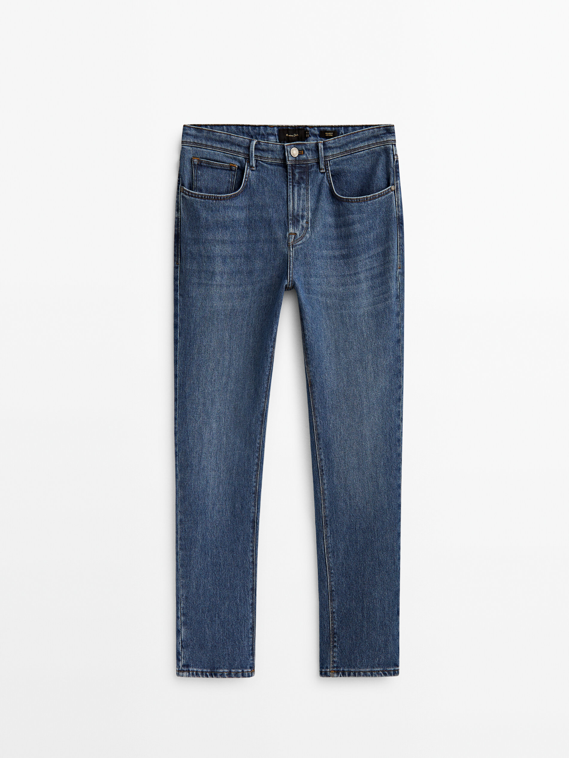 Calça vaquero dirty stone corte relaxado - INDIGO
