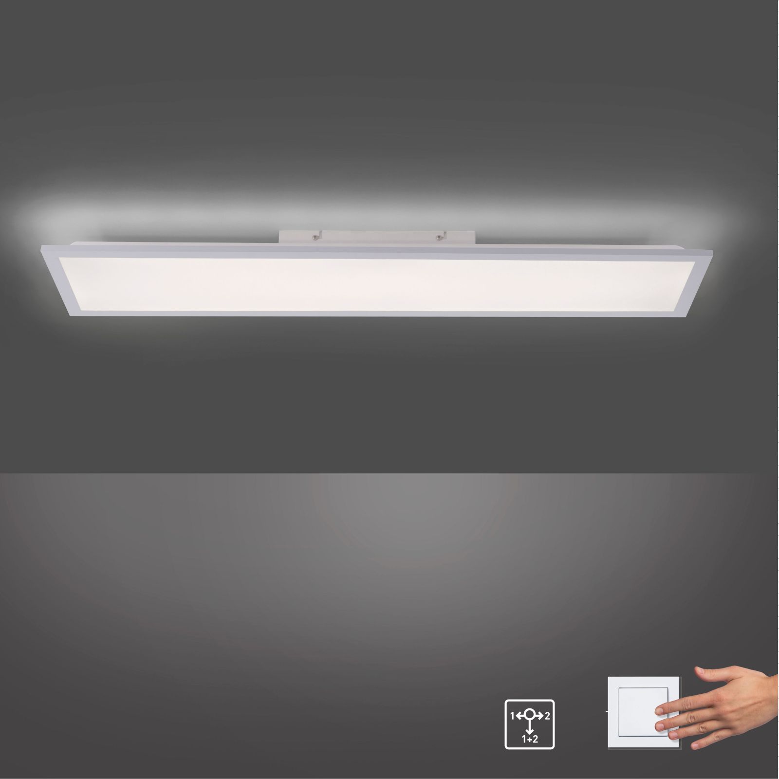 LED-Deckenleuchte - weiß - Serienschalter