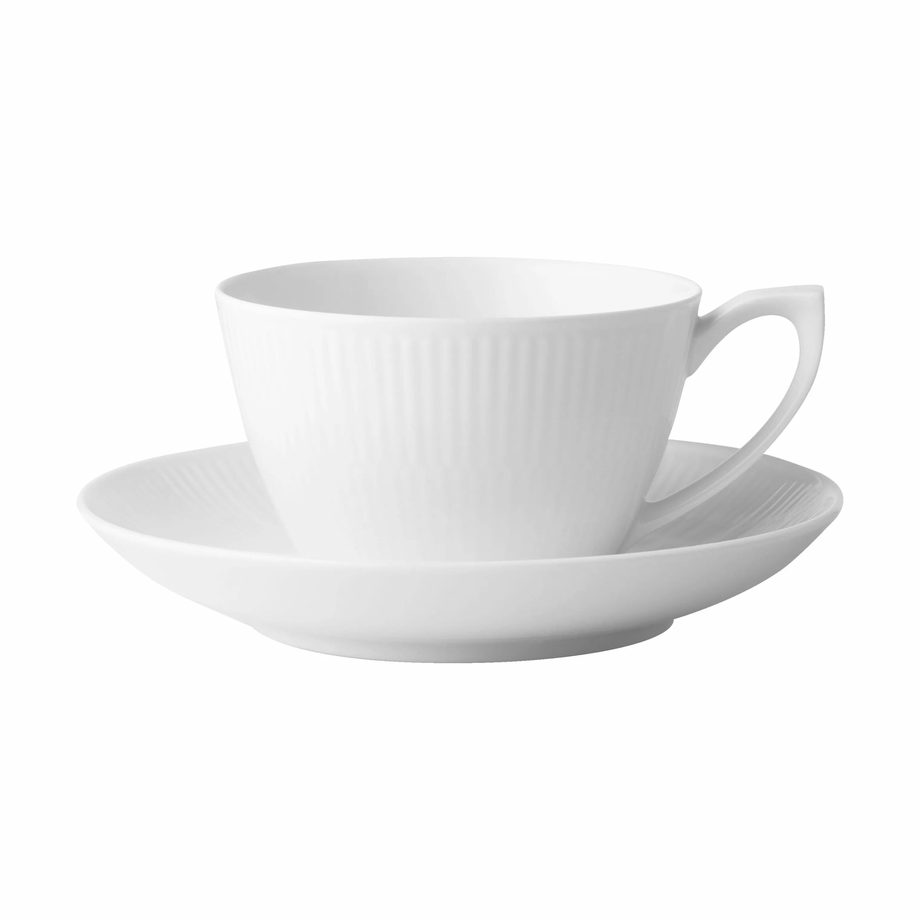 Royal Copenhagen Hvid Riflet Kaffekop