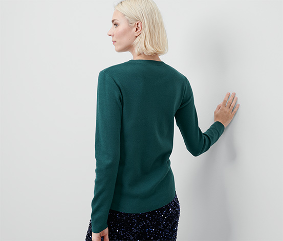 Strickpullover, petrol