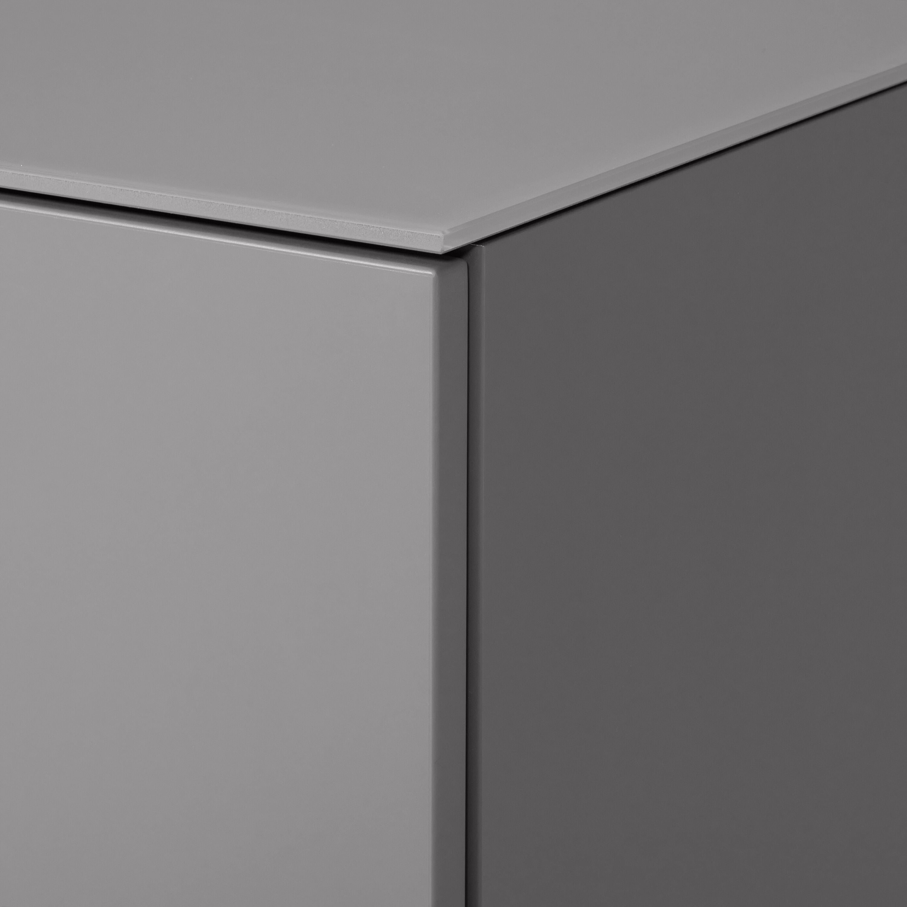 Sideboard - Mittelgrau / B: 196.0 cm x T: 40.0 cm x H: 82.6 cm