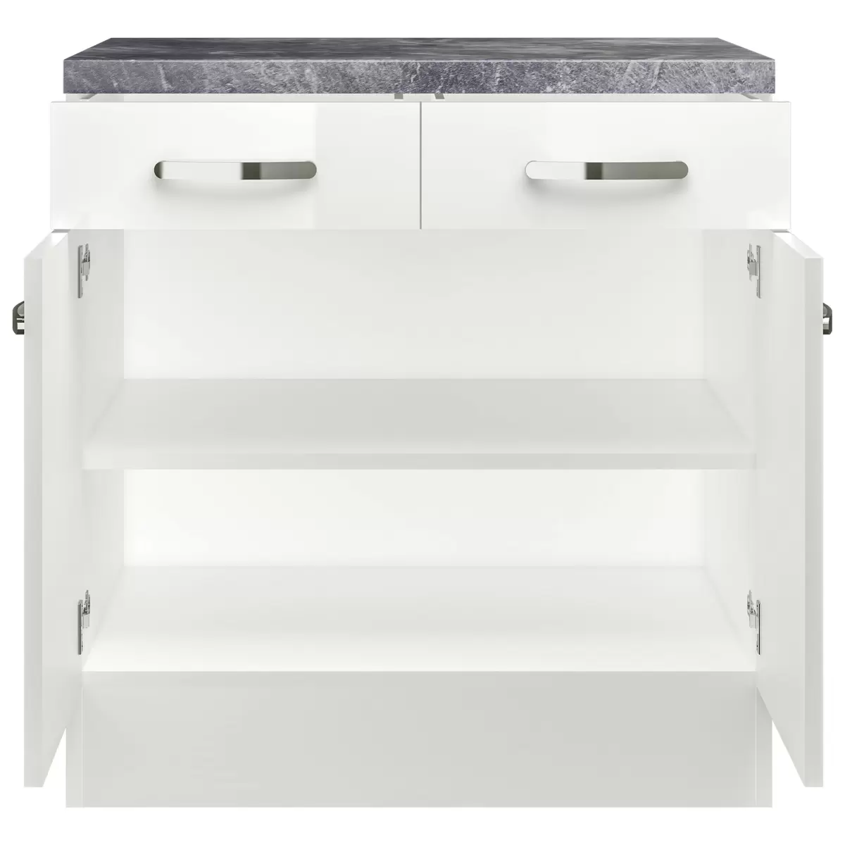 Küchenunterschrank Alba Alba US 80 weiss