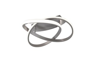 LED Deckenlampe Course nickelfarbig 45cm 18cm Metall Kunststoff