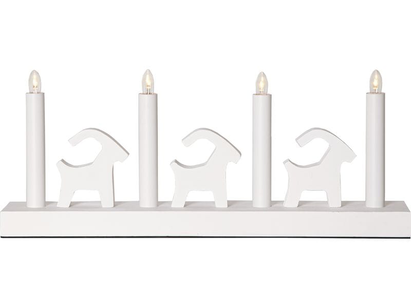 Star Trading Kerzenleuchter Bruse Weiss LED-Figuren