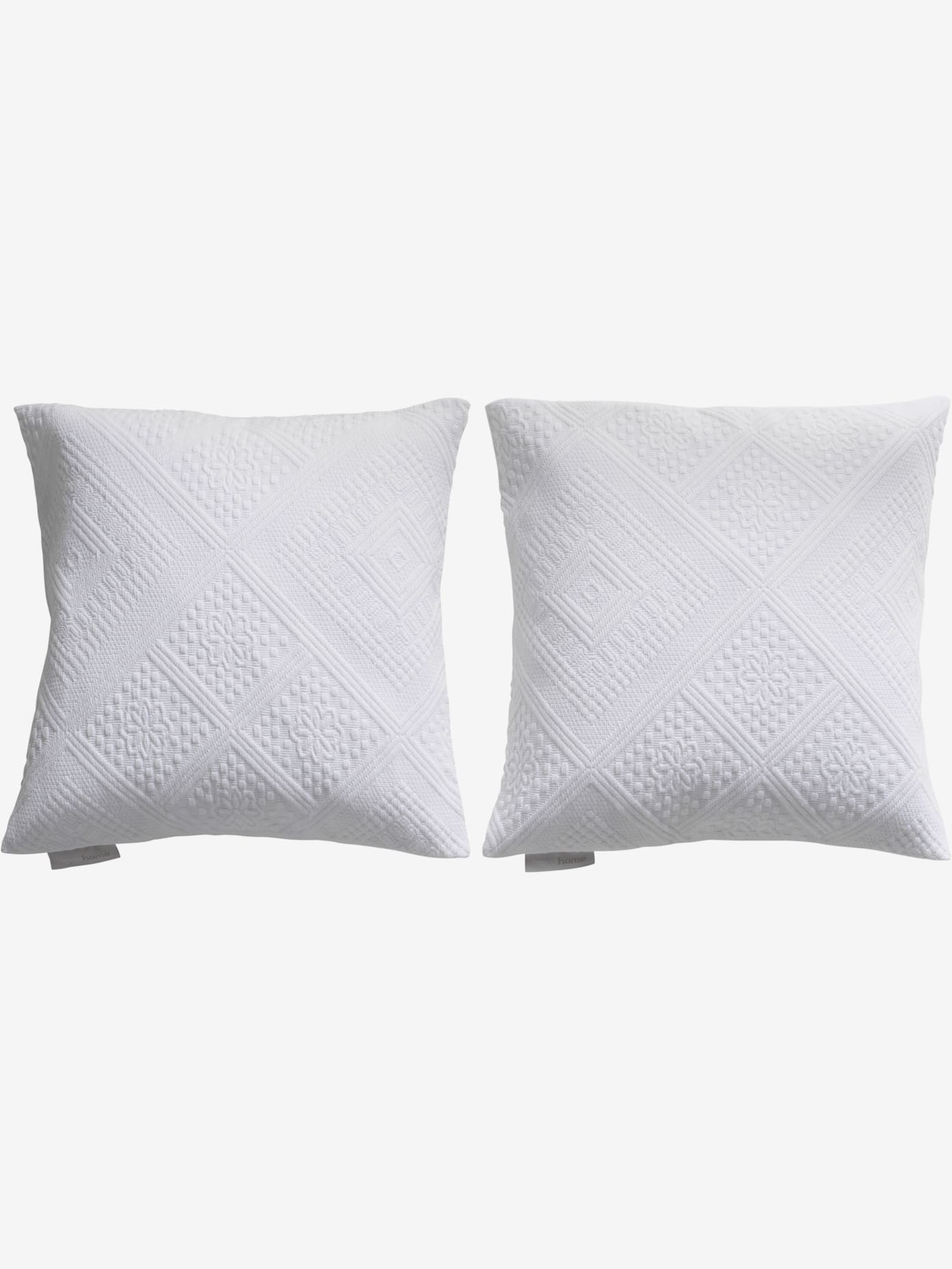 Lot de 2 housses de coussin tissées