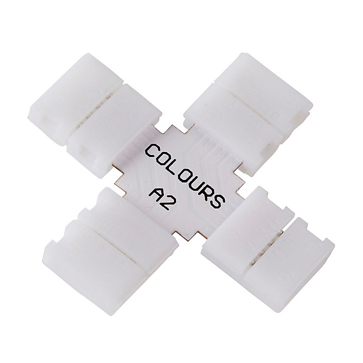 Connecteur en croix pour ruban lumineux Colours Driggs 4cm IP20