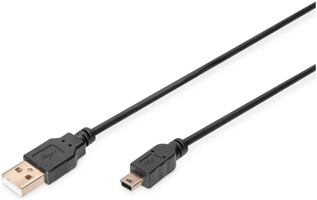 Digitus USB-Kabel »USB 2.0 Anschlusskabel, Typ A - mini B (5pin)« 300 cm