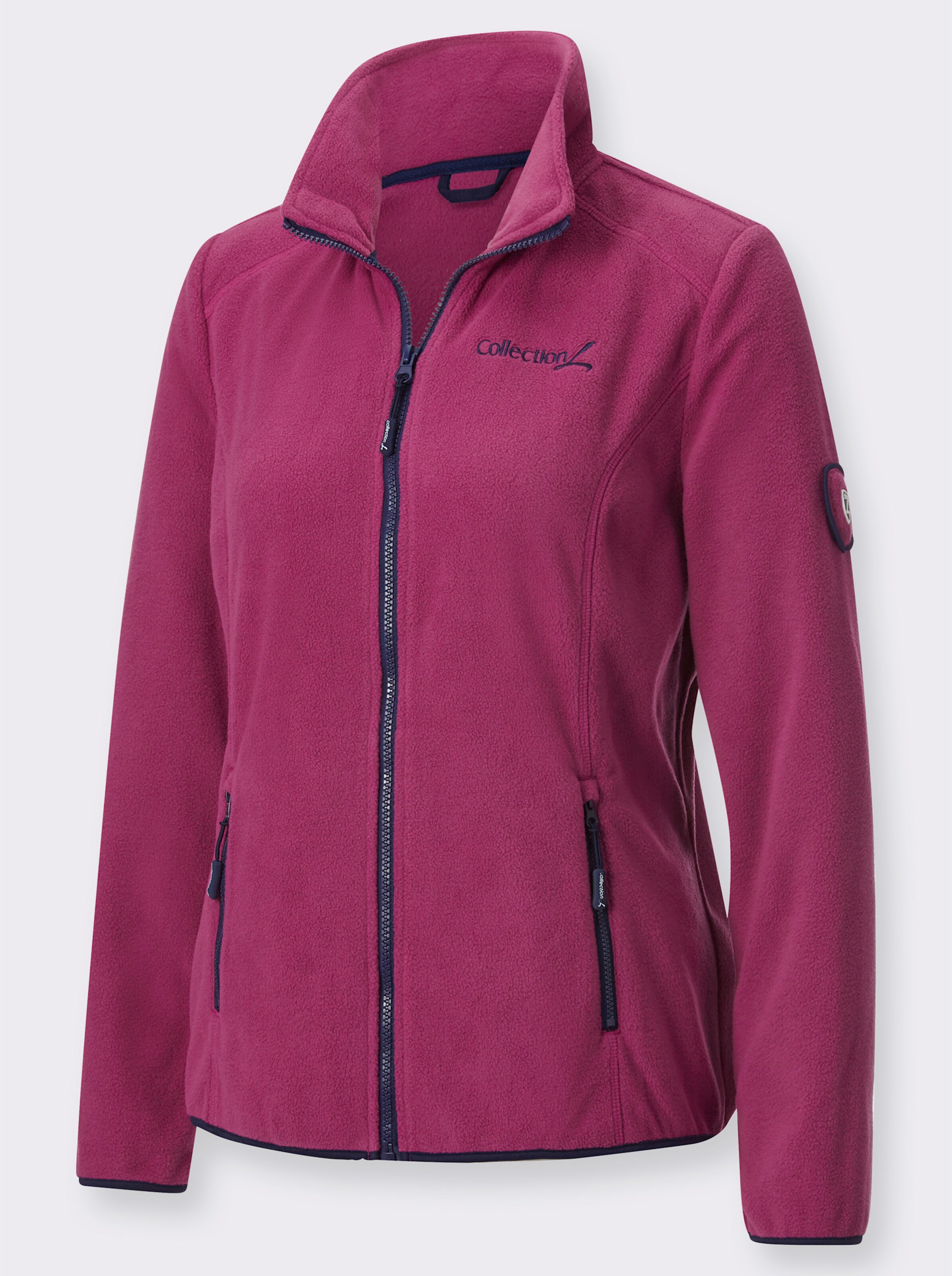 Fleecejacke mit Stickerei