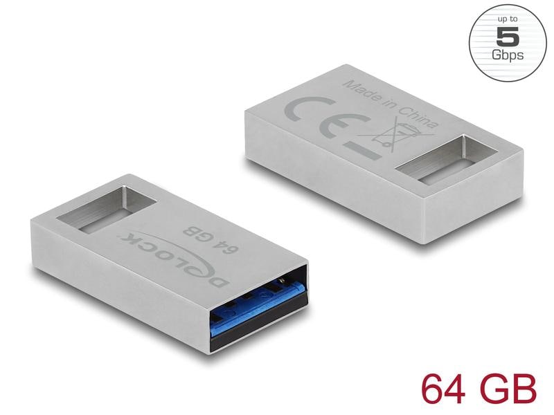 Delock USB-Stick 3.2 Gen 1 64 GB Delock USB 3.2 Gen 1 Speicherstick 64 GB – Metallgehäuse
