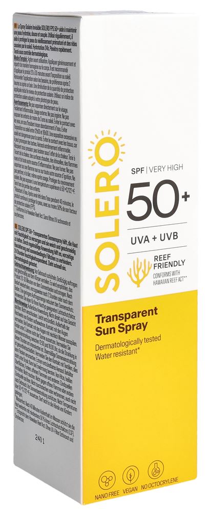 SOLERO Sonnenspray<br>200 ml, Aerosol Spray, Aerosol, transparent SPF50+