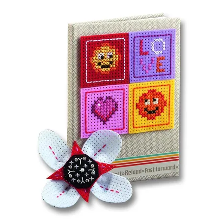 Stickfilz, 10 Blatt, in verschiedenen Farben, ca. 21 x 29,5 cm, inkl. Stickanleitung, ideal geeignet für vielfältige Stickarbeiten