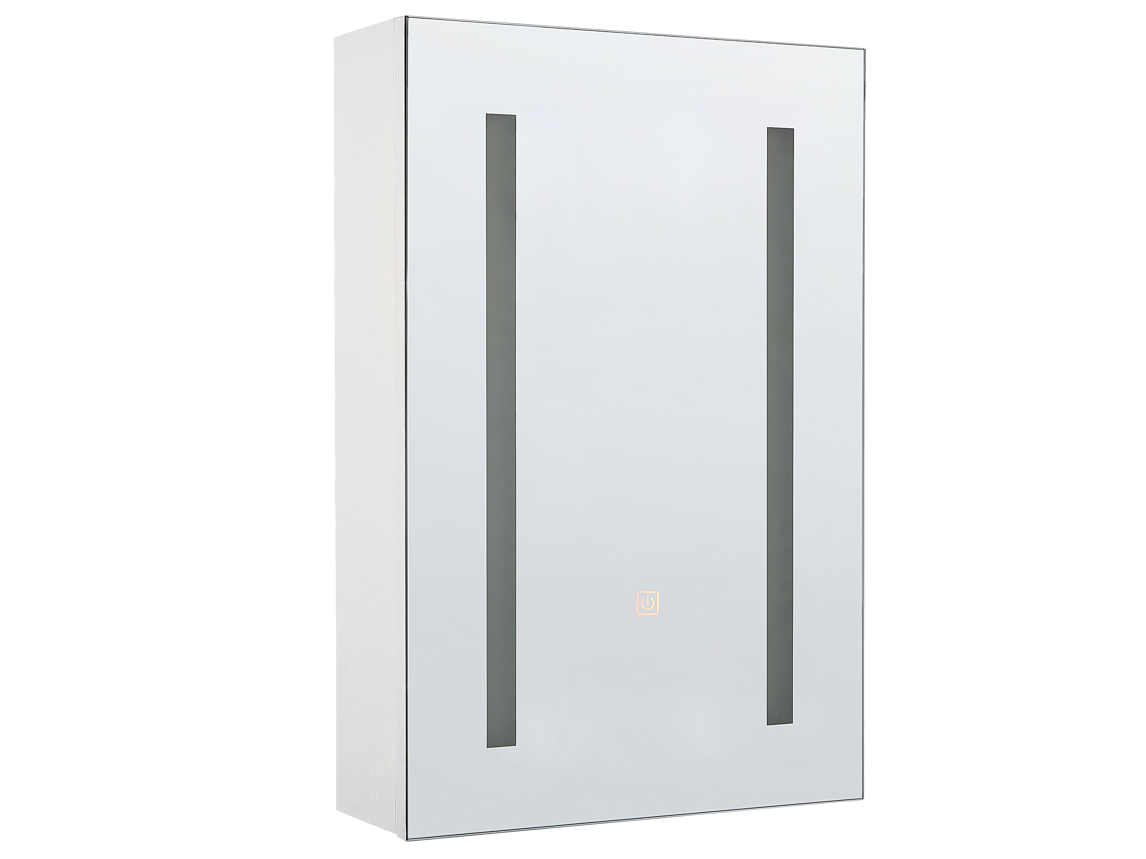 Badkamer wandkast met spiegel LED CAMERON 40 cm 60 cm Wit