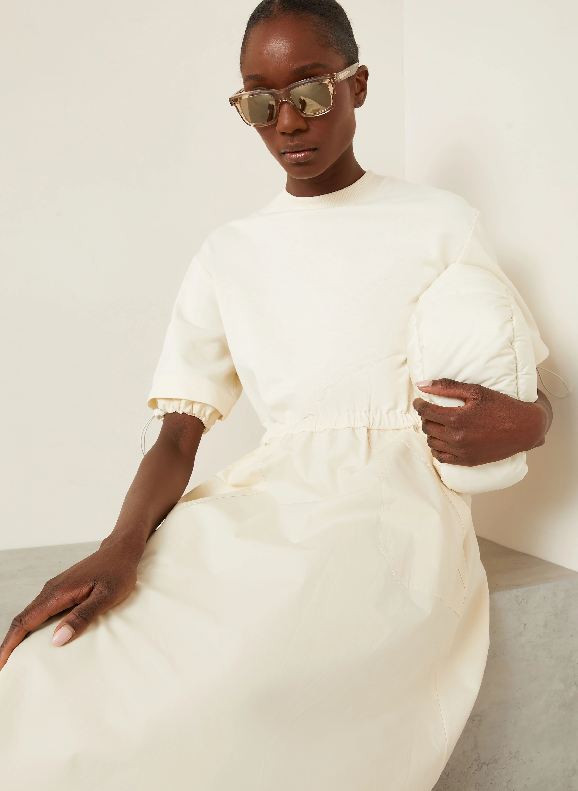 MONCLER Kleid im Materialmix