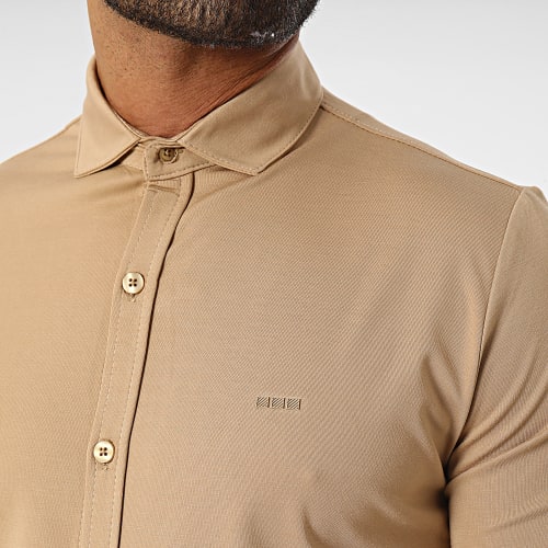 Chemise Manches Longues Beige