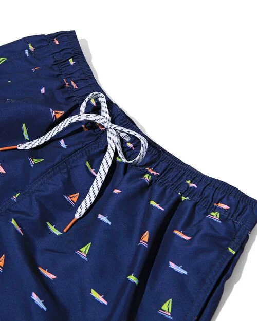 maillot de bain homme bateaux bleu foncé