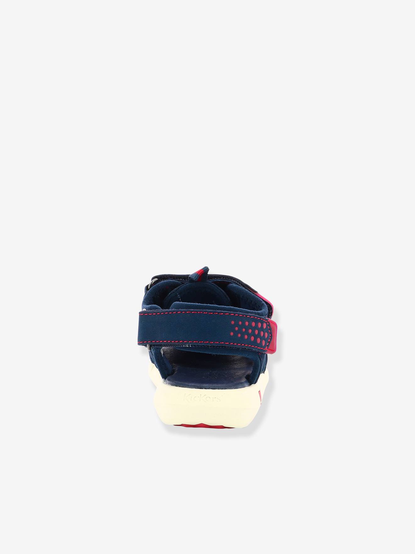 Sandálias infantis KICKERS® Jumange em couro azul marinho
