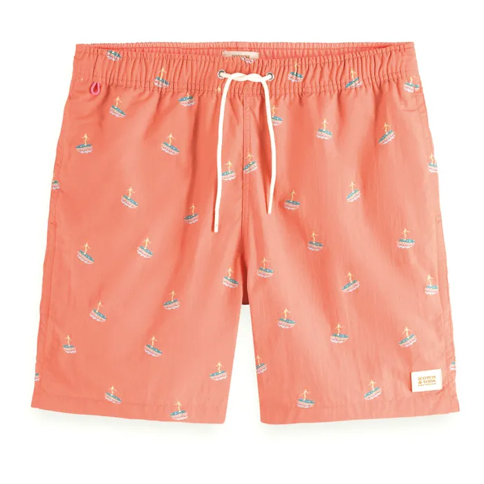 Scotch & Soda Mid Length Mini Printed AOP Zwemshort Heren