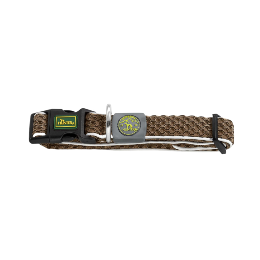 Coleira Hunter Hilo Vario Basic Marrom para Cães