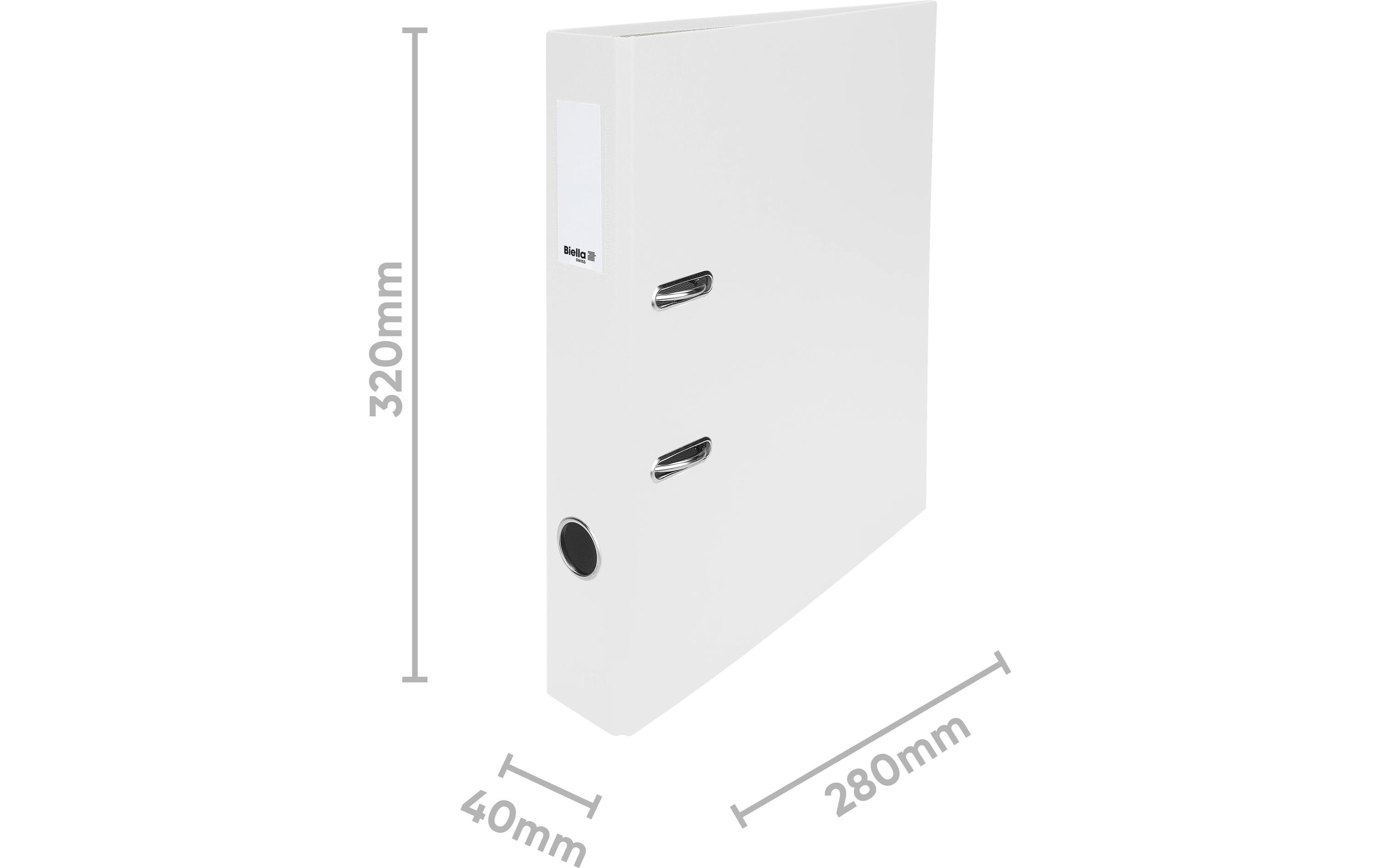 Ordner Plasticolor A4 4 cm, WeissOrdner mit Strong-Mechanik