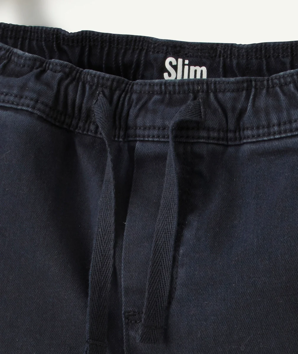 PANTALON SLIM CARGO GARÇON BLEU MARINE