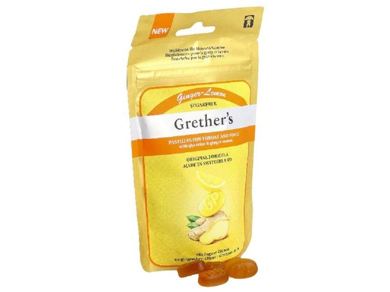 Grether's Pastilles Pastillen Ginger Lemon Vitamin C 110 g Pastillen mit erfrischendem Ingwer-Geschmack