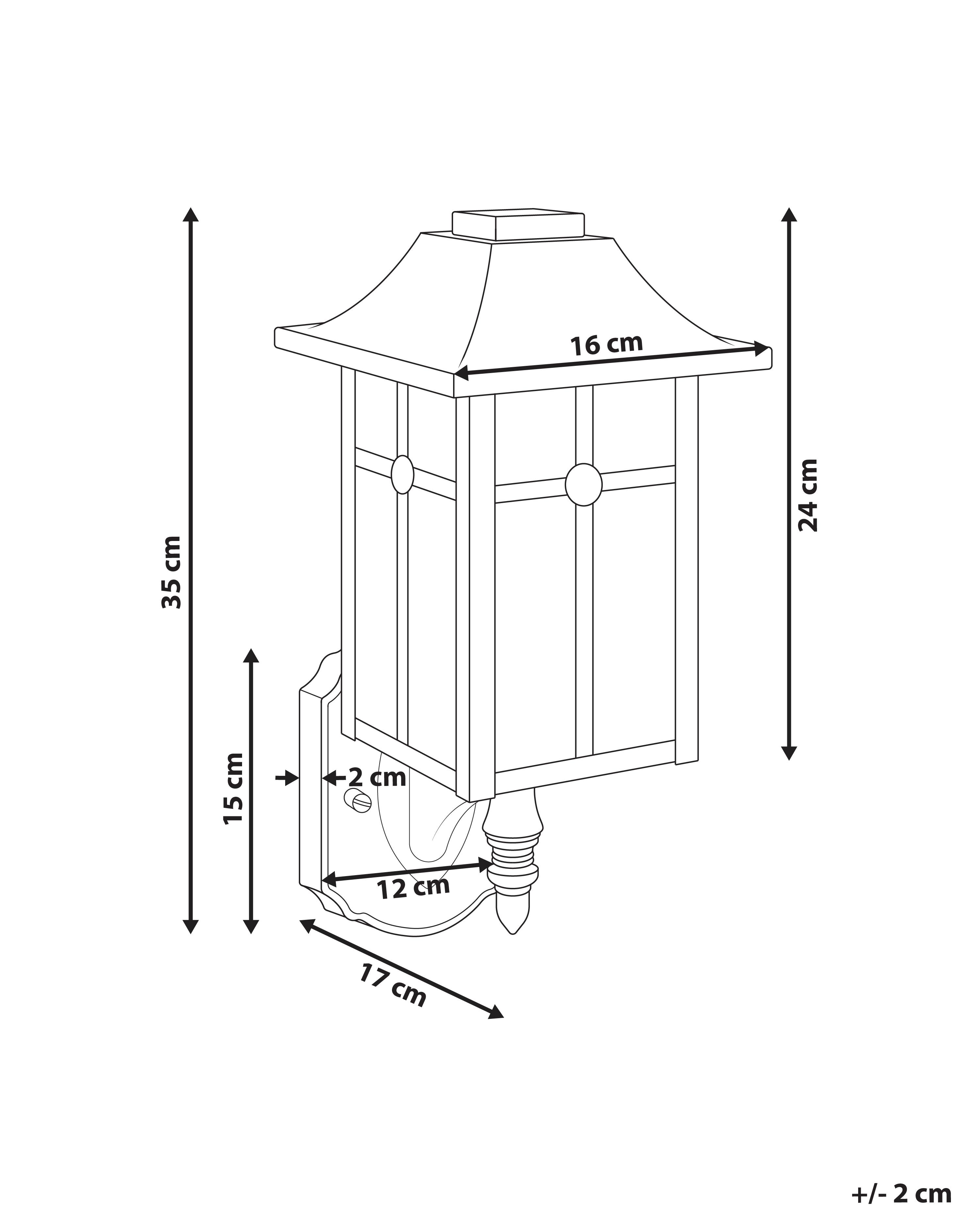 Buiten wandlamp ALATA Zwart
