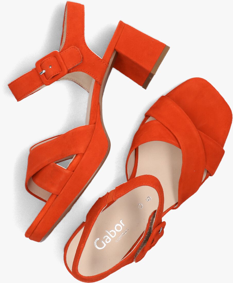oranje gabor sandalen met hak 953