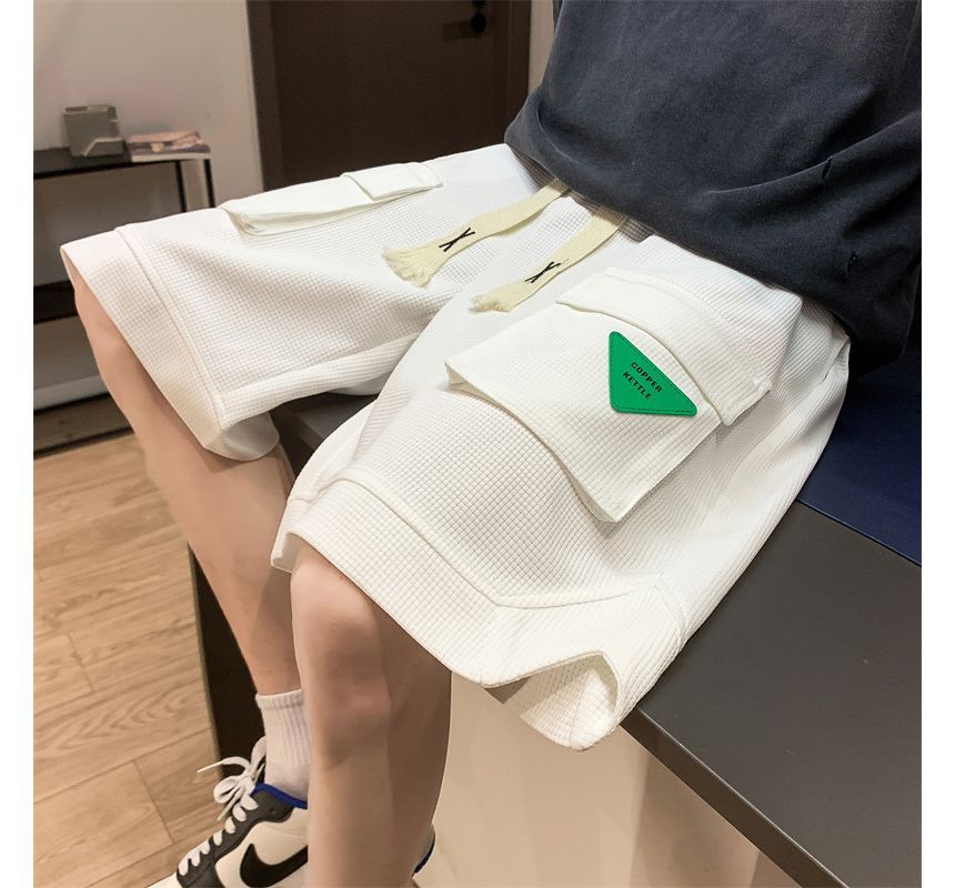Blueforce - Cargo-sweatshorts met trekkoord en wafelmotief