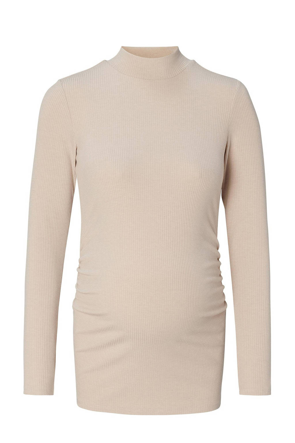 Noppies ribgebreide zwangerschapslongsleeve Sira van polyester beige