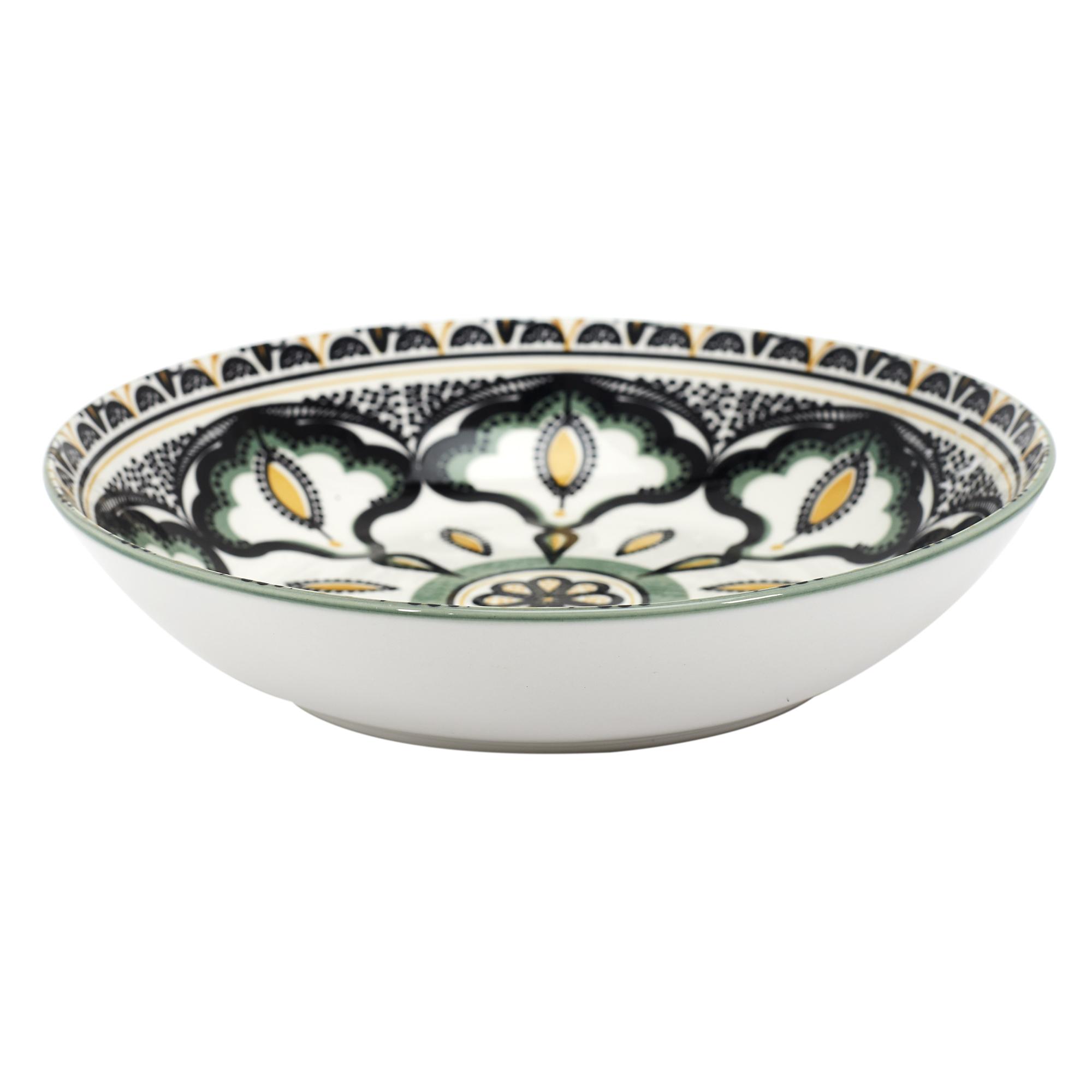 ASSIETTE CREUSE MANDLA VERT D.20CM