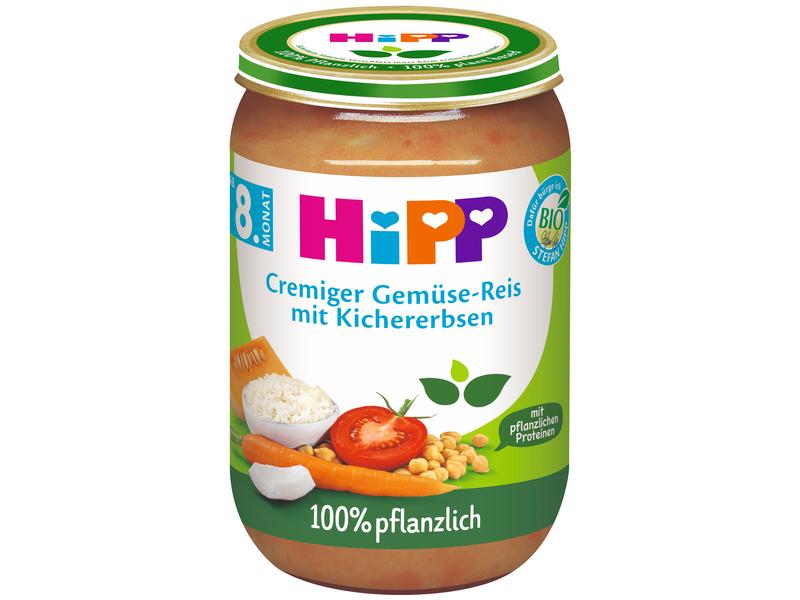 HIPP Menü Cremiger Gemüse-Reis mit Kichererbsen 220 g Menü für Kleinkinder