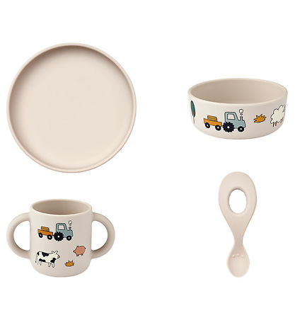 Liewood Geschirr-Set - Vivi - 4er-Pack - Farm/Sandy